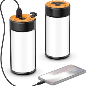 Lanterna LED Felinar Portabilă, Power Bank, Reîncărcabilă, 800LM, IPX4, 1800mAh, Negru