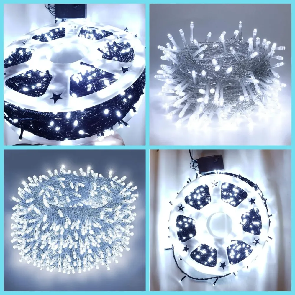 Instalație de Crăciun BecurI Model Diamant – Rolă 50 Metri, 240 LED-uri Alb Rece