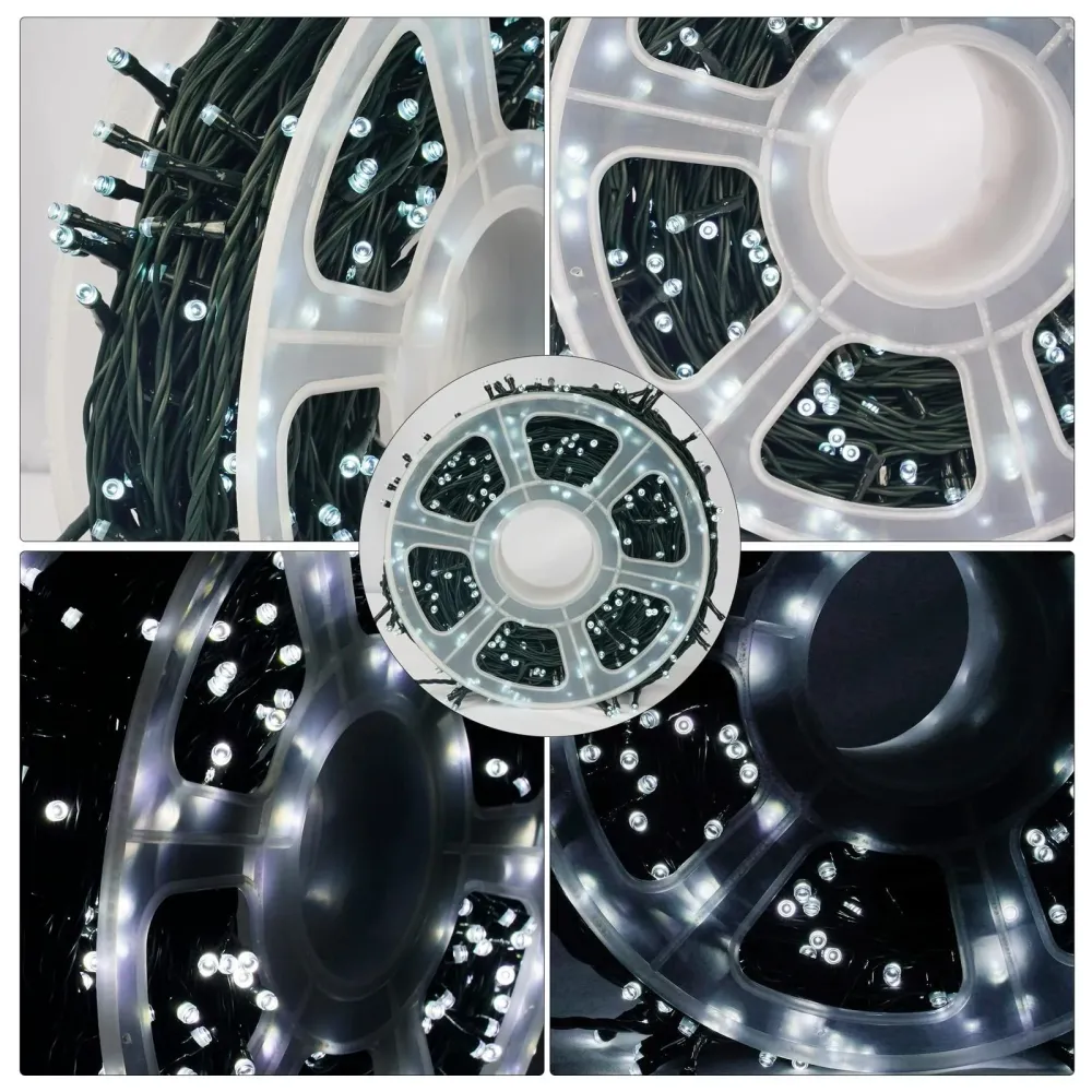 Instalație de Crăciun BecurI Model Diamant – Rolă 50 Metri, 240 LED-uri Alb Rece