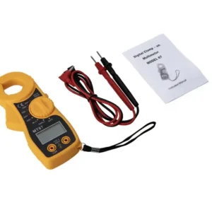 Multimetru Digital cu Clema – Voltmetru, Ampermetru, LCD, Negru-Galben