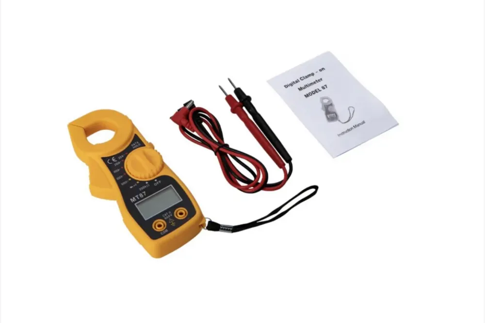 Multimetru Digital cu Funcții DC/AC, Test Diode și Tranzistori, Data Hold, LCD și Picior de Susținere