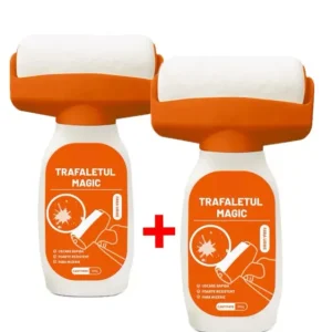 Set 2 Trafaleți Magici cu Rezervor – Reutilizabili, Lavabili, 500ml, Alb – Soluția Perfectă pentru Pereți Impecabili
