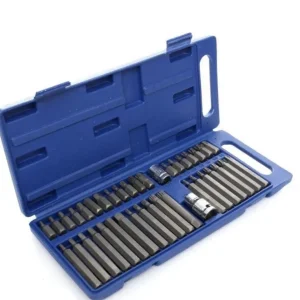 Set Trusă Biti Torx, Hex și Spline – 40 Piese Scurte și Lungi