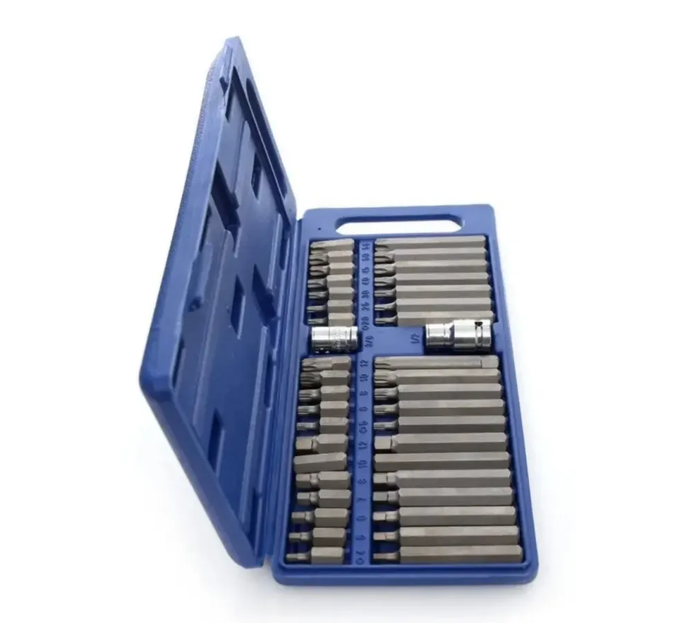 Set Trusă Biti Torx, Hex și Spline – 40 Piese Scurte și Lungi