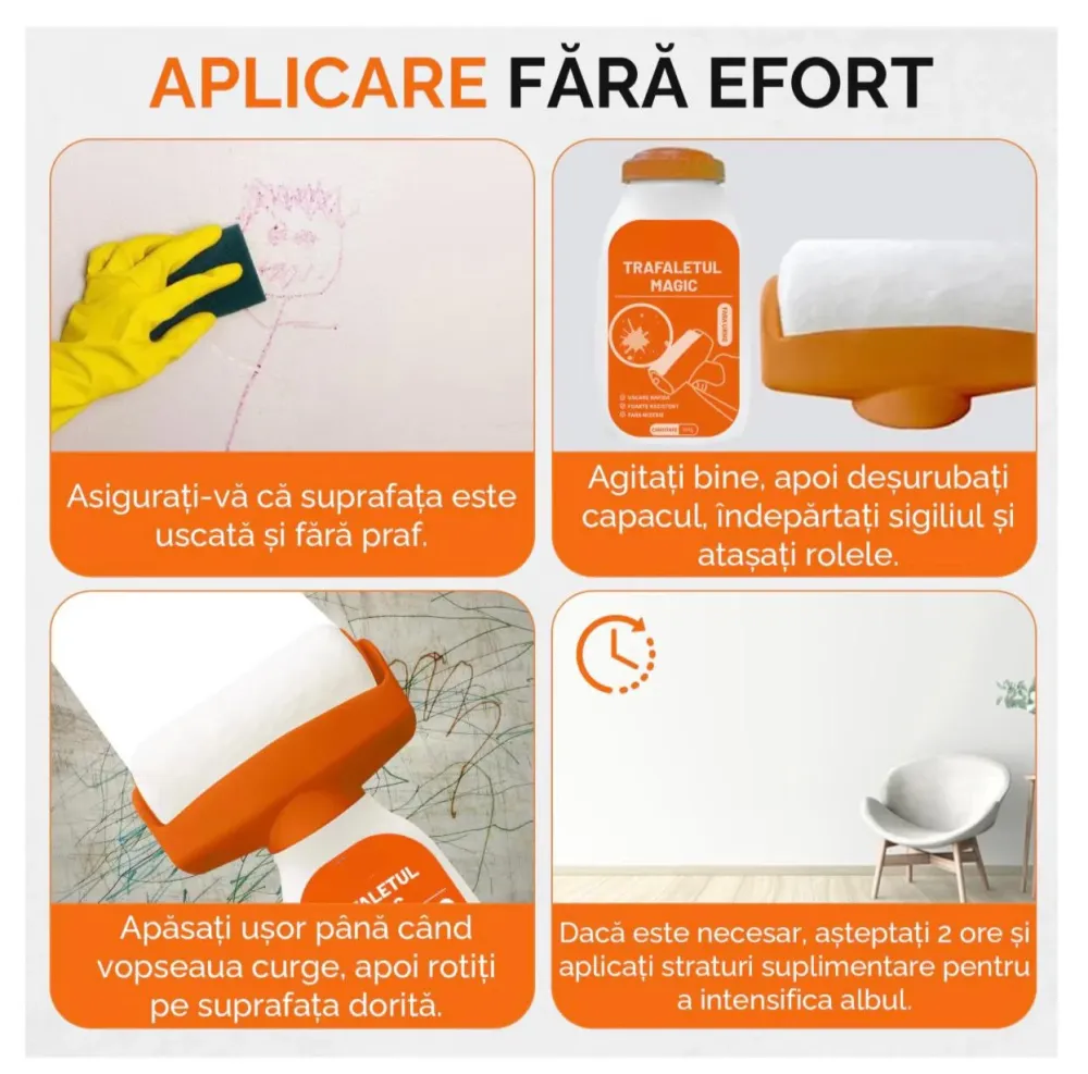 Trafalet Magic cu Rezervor Reutilizabil – Vopsire Curată, Rapidă și Fără Efort