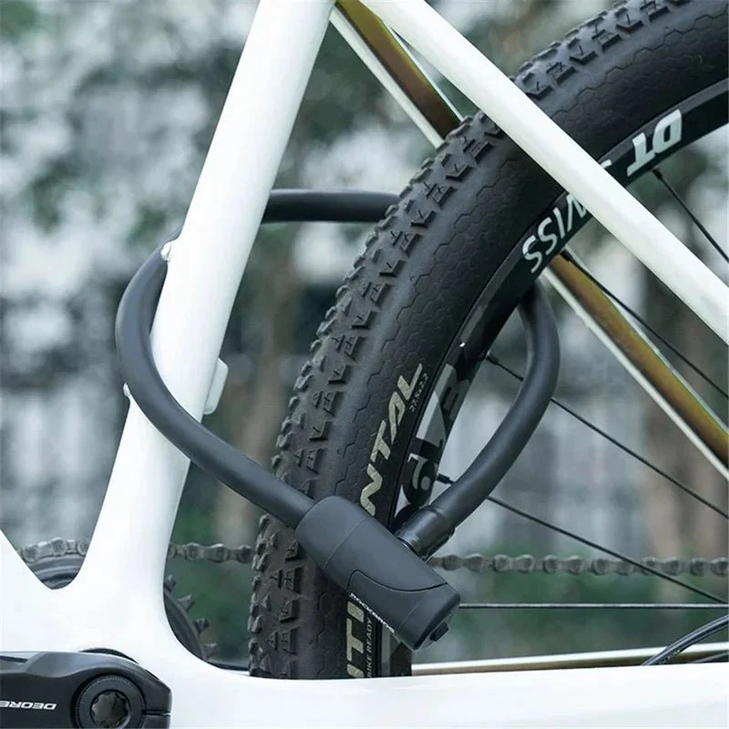 Lacăt multifuncțional pentru bicicletă, cablu din oțel spiral, securitate antifurt