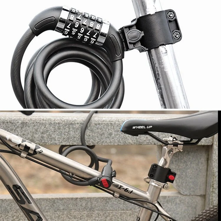 WHEEL UP Antifurt bicicletă/VTT cu cod cablu din oțel (18 m)