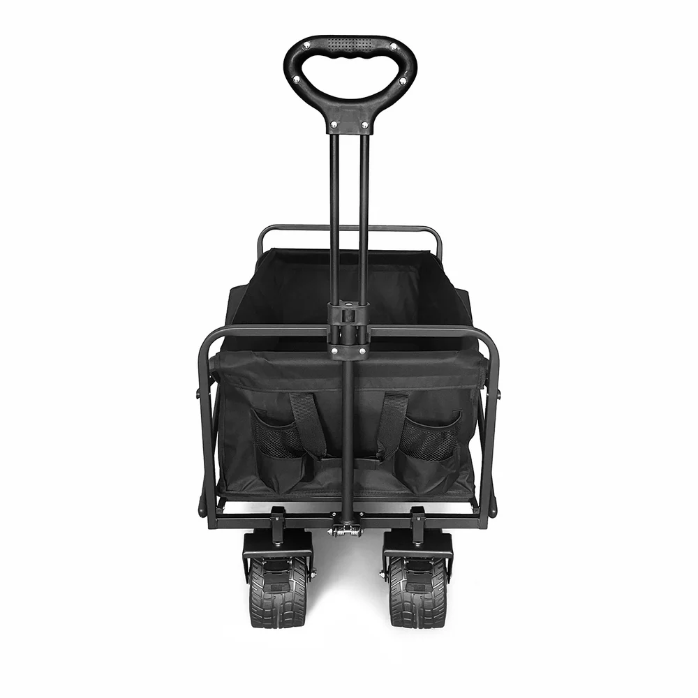 Cărucior de plajă durabil pentru grădină și turism, cu roți mari