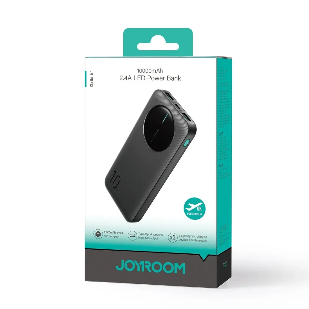 Baterie externă Joyroom 10000mAh 2.4A 2x USB- 1x USB-C