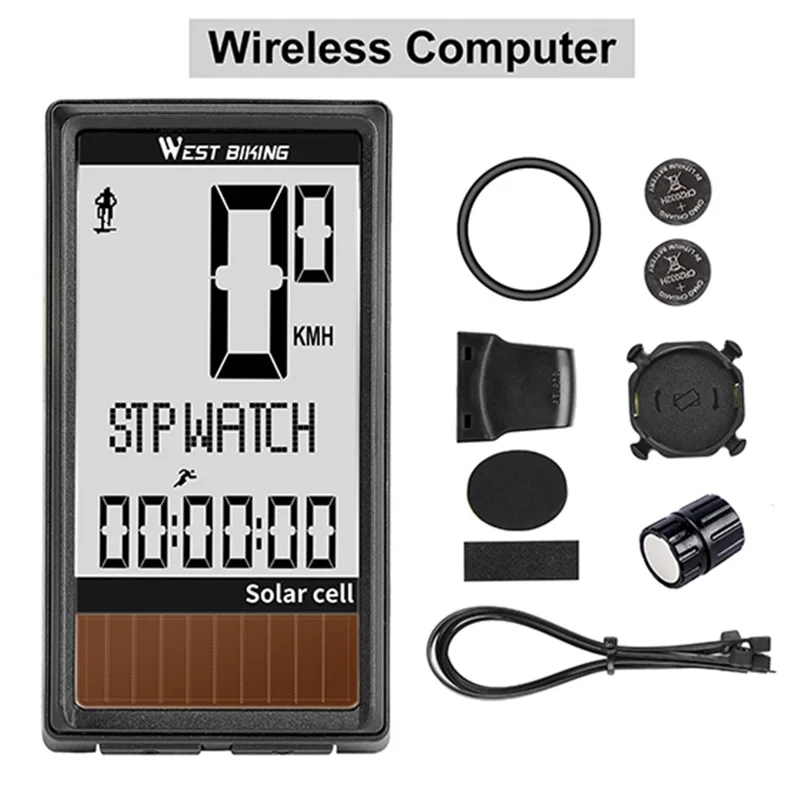 Contor de bicicletă solar wireless pentru MTB și șosea