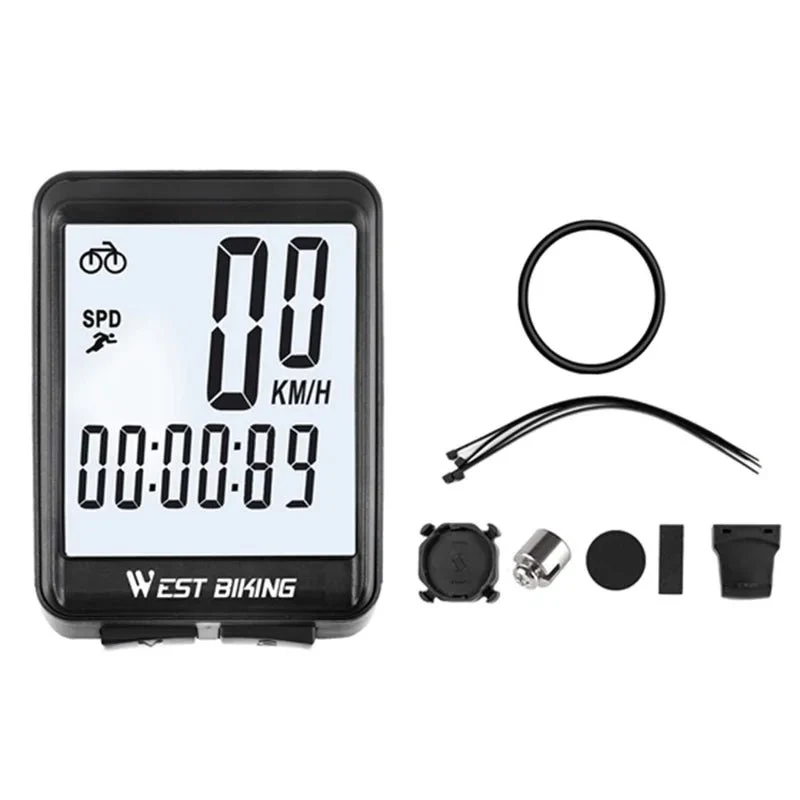 Contor de bicicletă wireless pentru MTB și șosea, ecran iluminat din spate, rezistent la apă