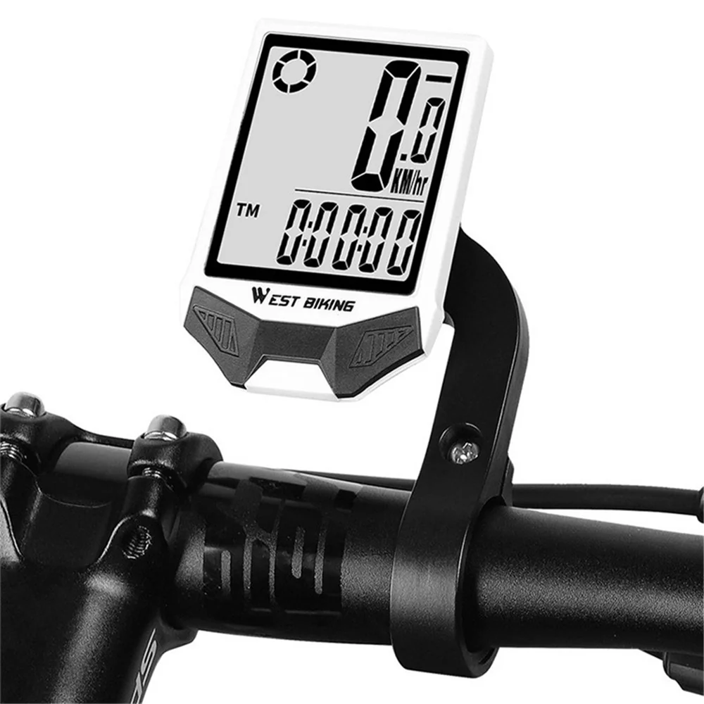 Contor bicicletă wireless WEST BIKING, rezistent la apă, iluminare dublă de fundal, suport