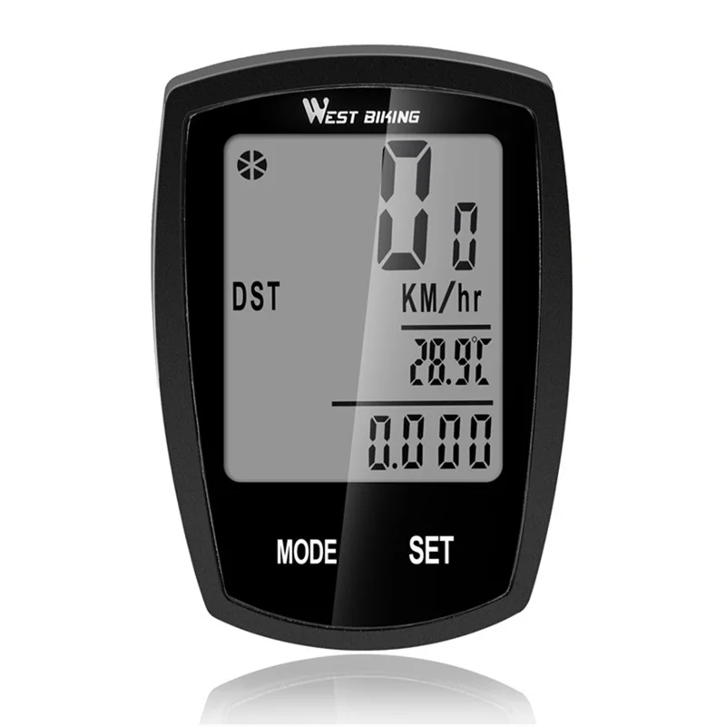 Contor digital pentru bicicletă cu LED, vitezometru și cronometru