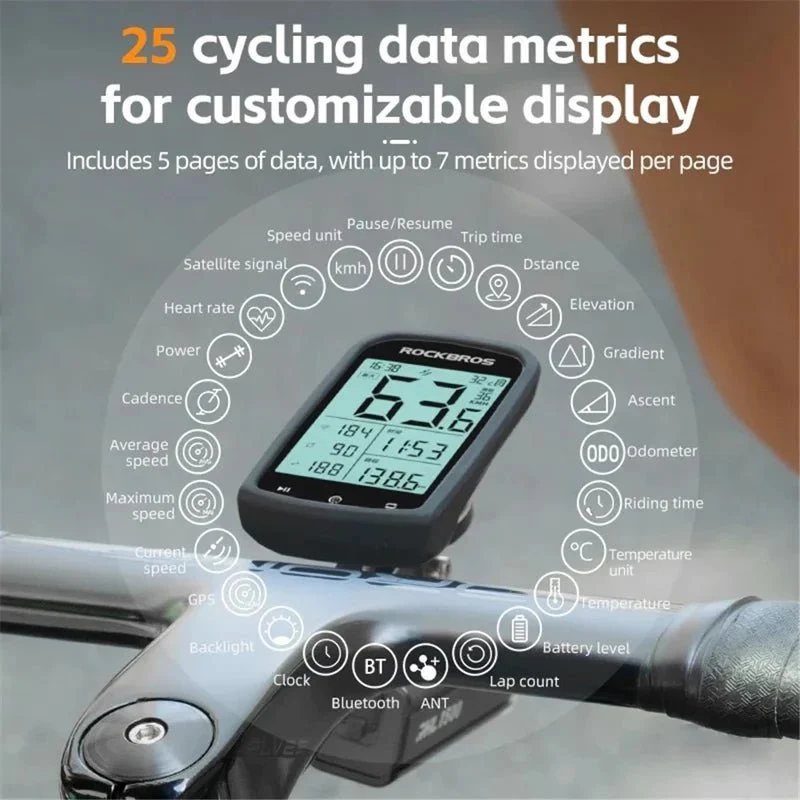 Vitezometru GPS pentru bicicletă, ANT+ Bluetooth, mini vitezometru pentru bicicletă