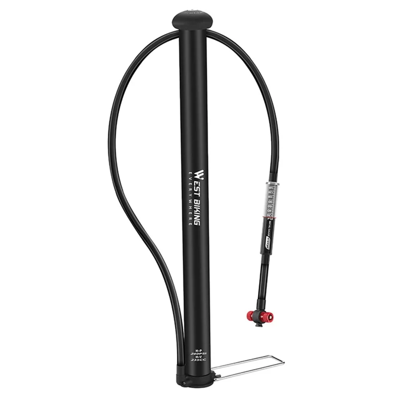Pompa de bicicletă pentru anvelope, pompă de înaltă presiune cu auto-întoarcere