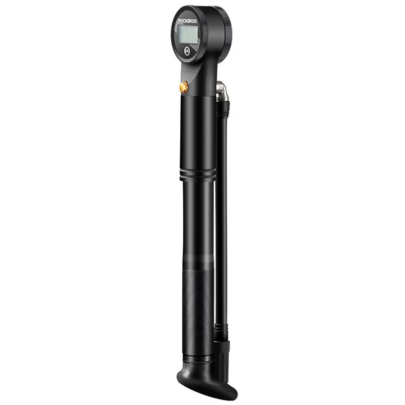 Pompa de bicicletă portabilă 320PSI cu manometru și valve Presta și Schrader
