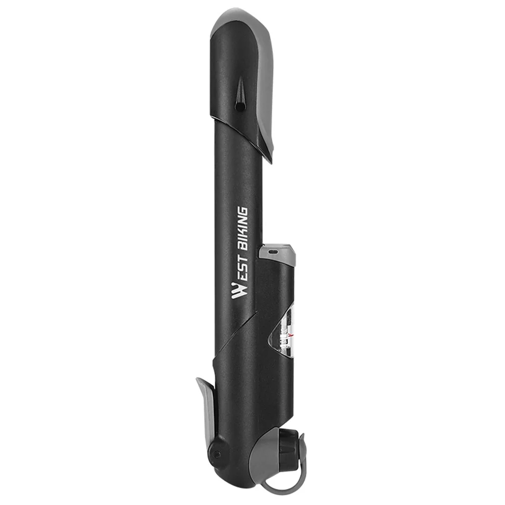 Pompa manuală portabilă pentru bicicletă 100 PSI cu manometru