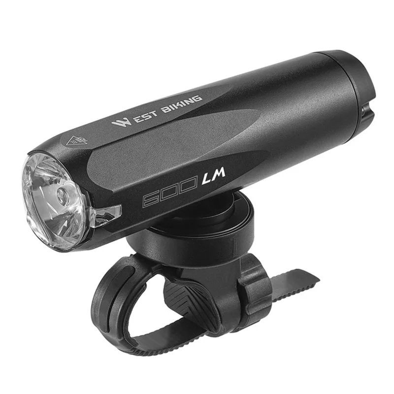 Far de bicicletă multifuncțional cu detectare luminii 600 lumeni Type-C