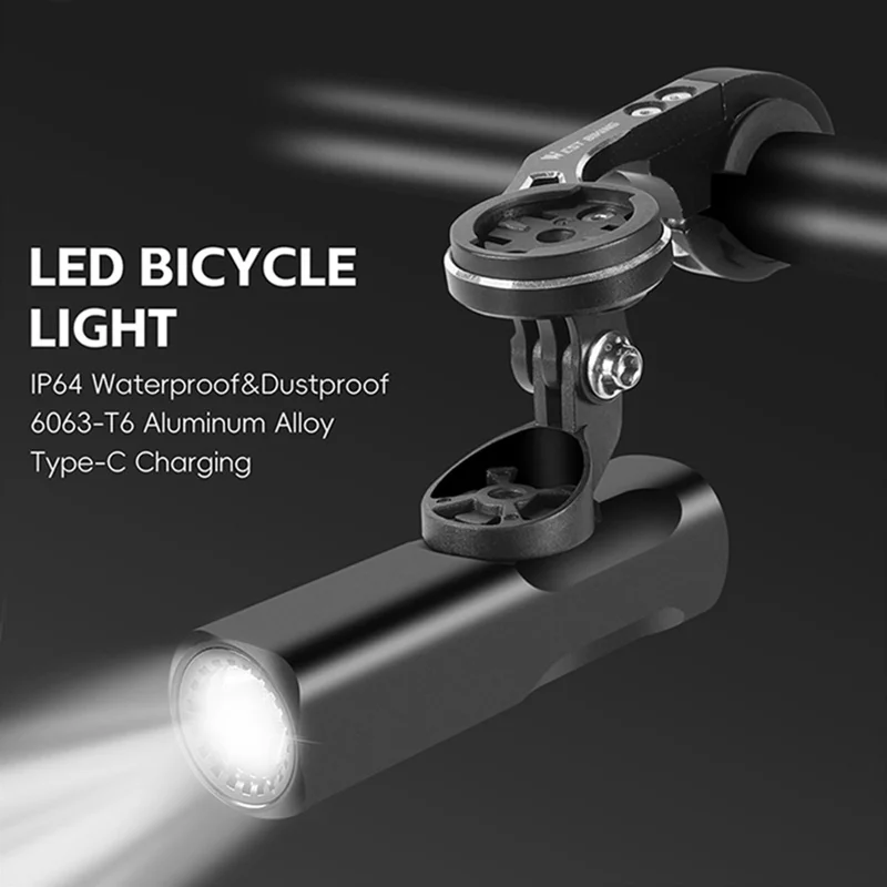 Far frontal luminos pentru bicicletă 400LM din aliaj de aluminiu - Negru
