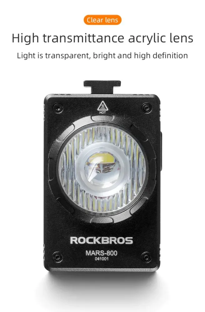 Far pentru bicicletă ROCKBROS 800 Lumeni, IPX6