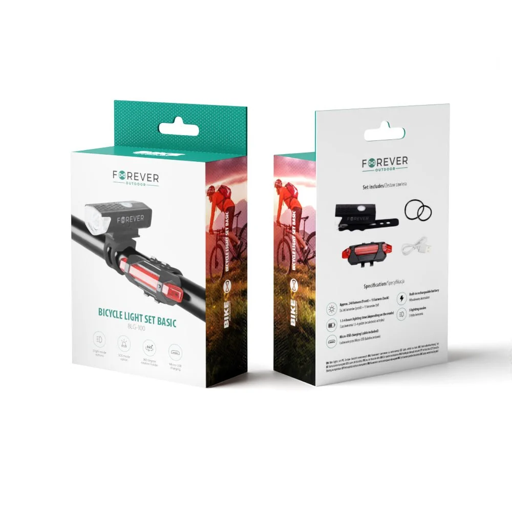 Kit de iluminare pentru bicicletă Basic BLG-100 Forever Outdoor