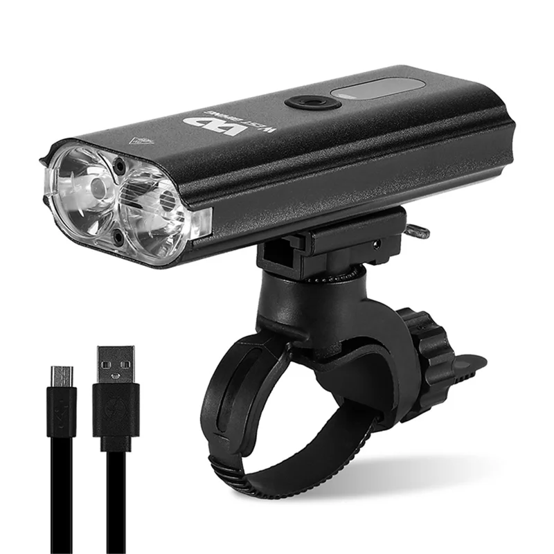 Lampă de bicicletă reîncărcabilă USB impermeabilă, afișaj baterie