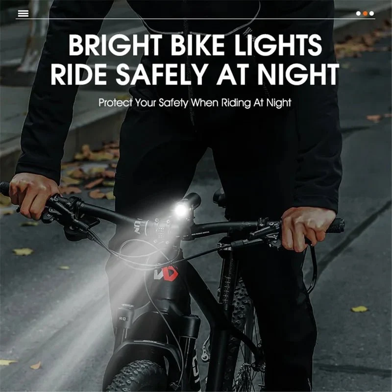 Lampă frontală LED luminoasă 500LM pentru bicicletă ciclism nocturn - Negru