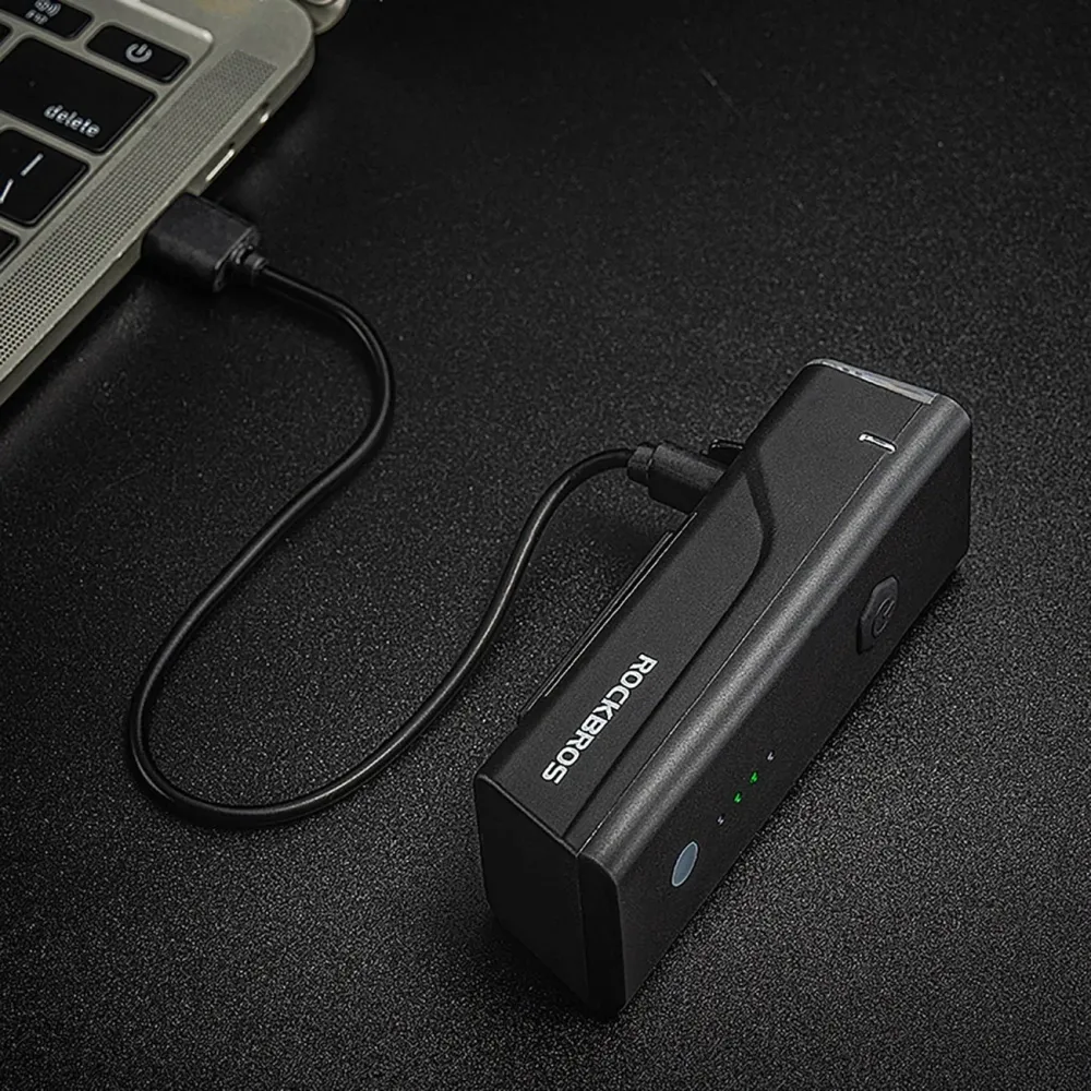 Lampă frontală pentru bicicletă Rockbros 260 lumeni + USB-C - Cablu USB-