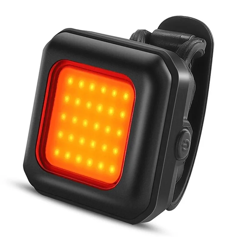 Lampă de siguranță LED pentru bicicletă - Lumină spate neagră / Lumină roșie