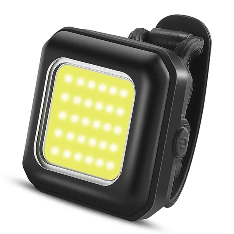 Lampă de siguranță LED pentru bicicletă - Lumina față neagră / Lumină albă