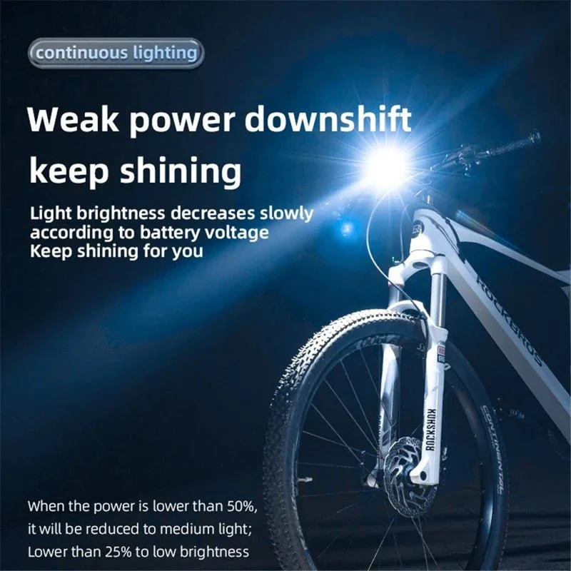 Lanternă frontală pentru bicicletă LED reîncărcabilă USB ultra-luminoasă
