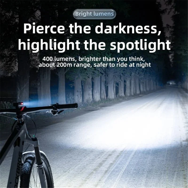 Lanternă frontală pentru bicicletă LED reîncărcabilă USB ultra-luminoasă