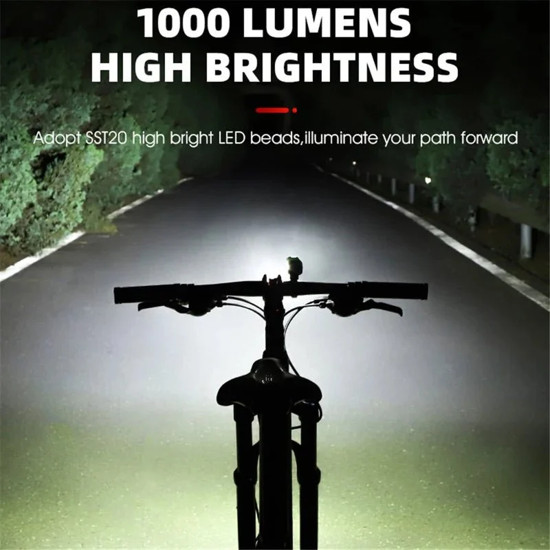 Lămpi suspendate pentru bicicletă, reîncărcabile, super luminoase, 1000 lumeni