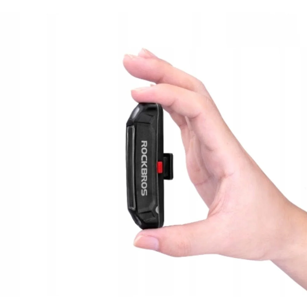Lumină spate bicicletă ROCKBROS reîncărcabilă USB pentru siguranță.
