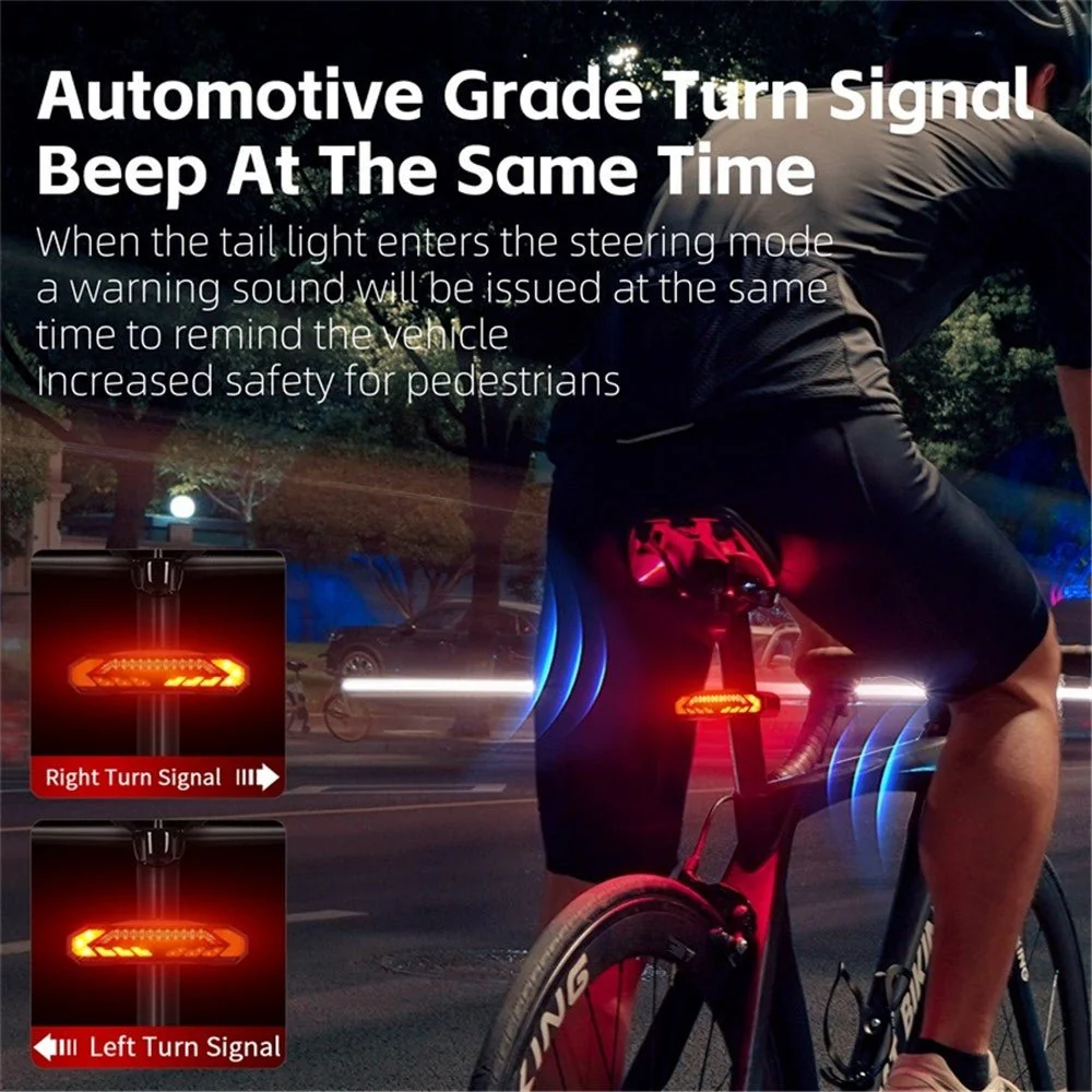 Lumină spate bicicletă WEST BIKING YP0701372, alarmă antifurt și telecomandă, IPX65