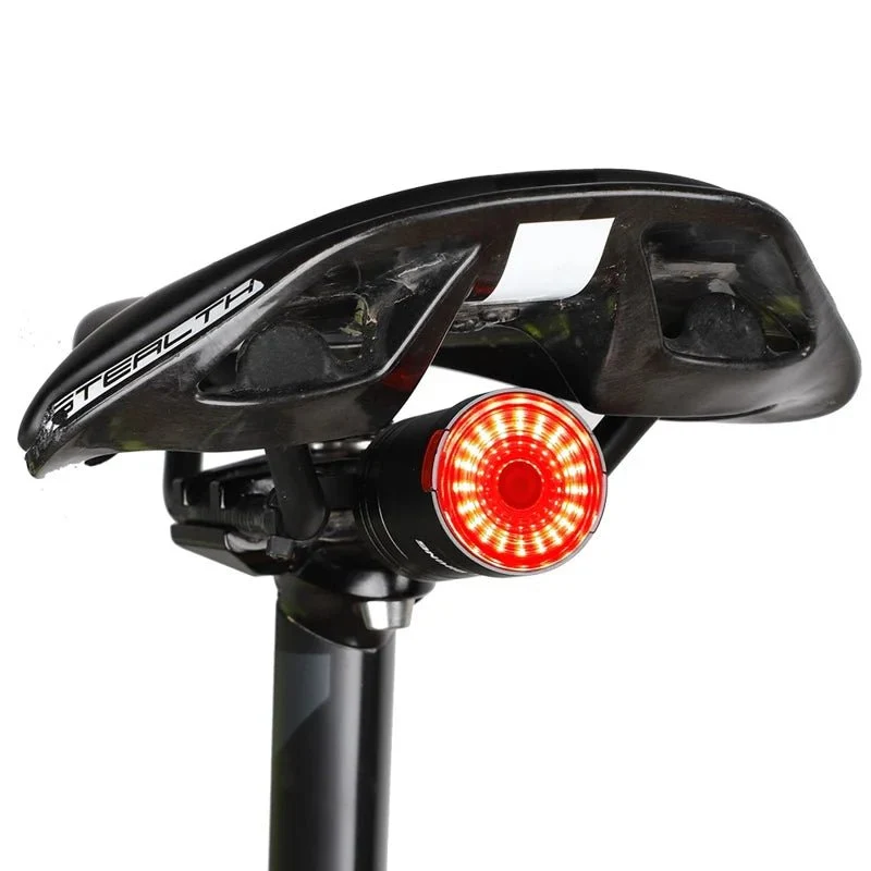 Lumină spate inteligentă pentru bicicletă, rezistentă la apă, detectare frână Montare pe ș