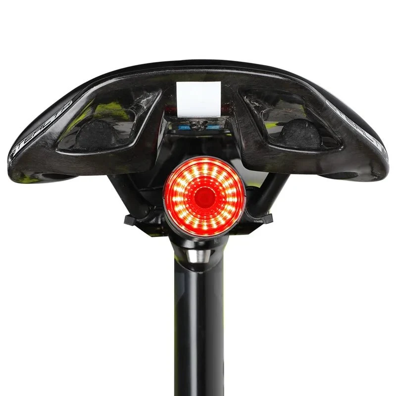 Lumină spate inteligentă pentru bicicletă, rezistentă la apă, detectare frână Montare pe ș