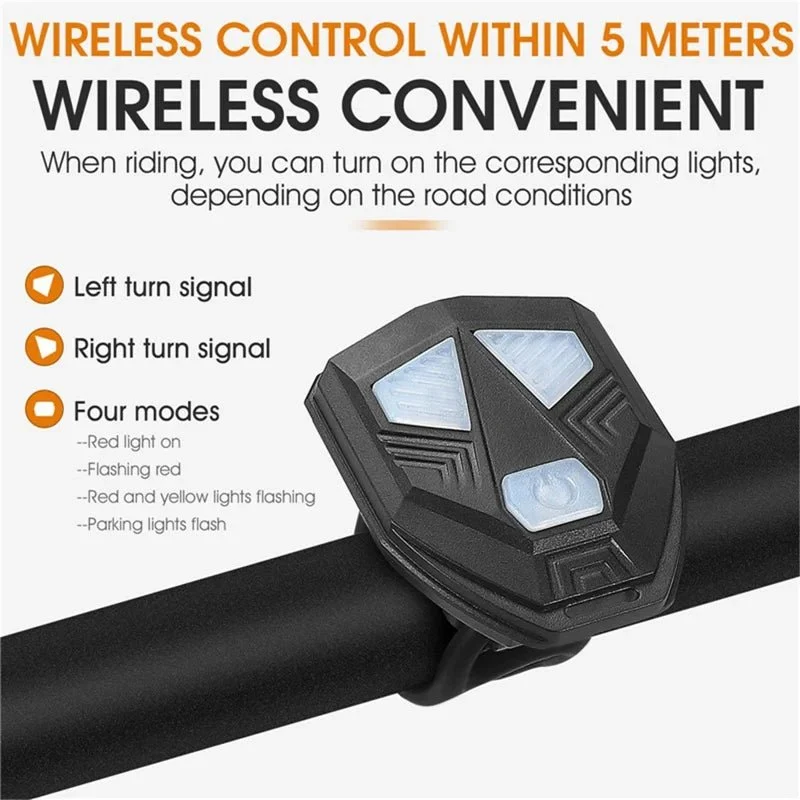 Lumină spate LED WEST BIKING YP0701313 cu semnalizatoare și telecomandă