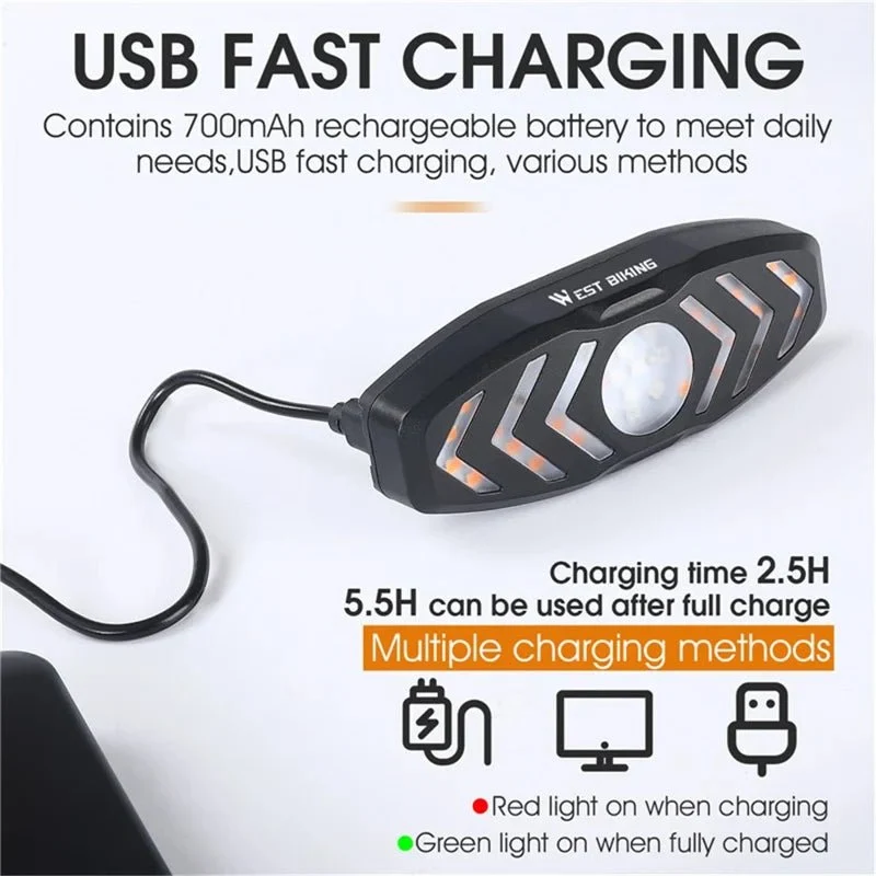 Lumină spate LED WEST BIKING YP0701313 cu semnalizatoare și telecomandă