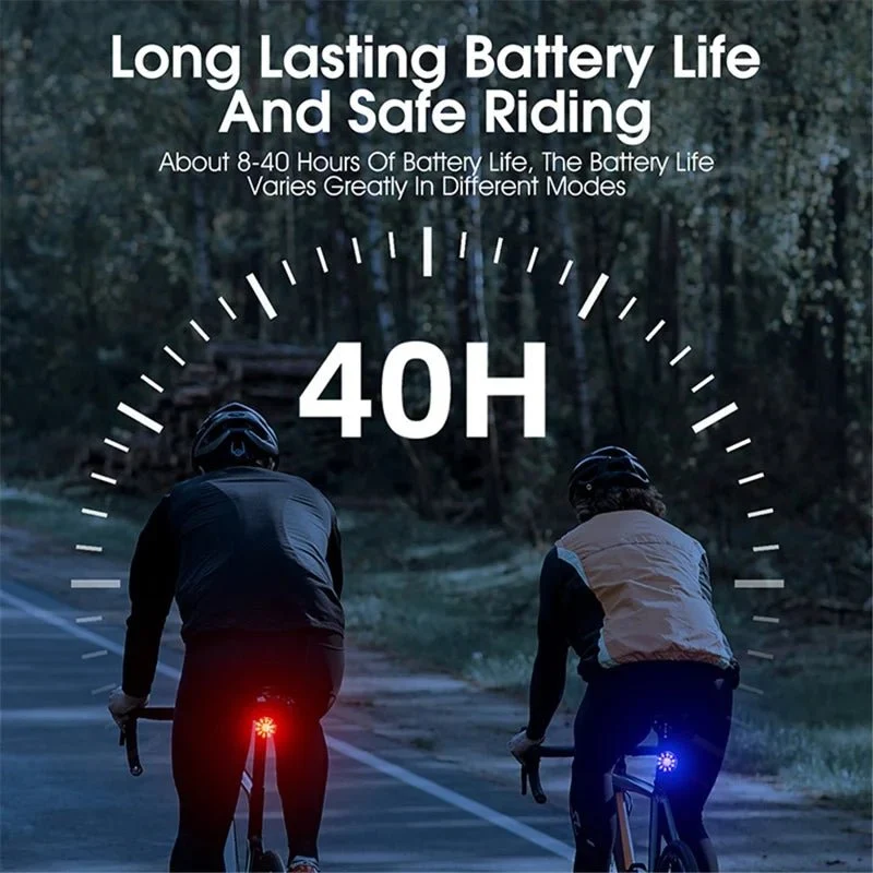 Lumină spate pentru bicicletă LED colorată și luminoasă - Montare pe tub