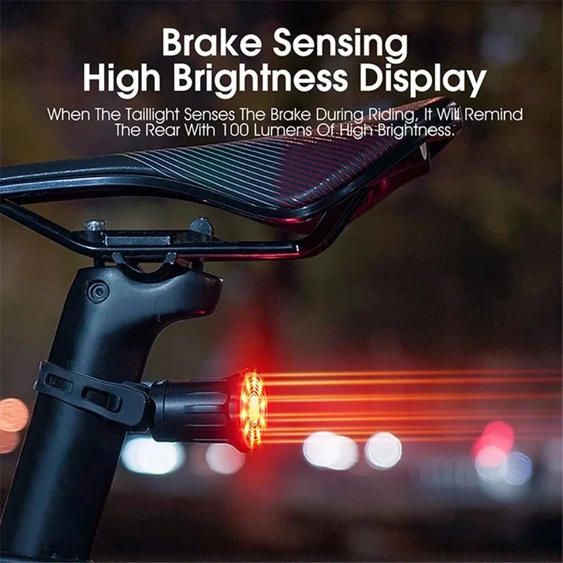 Lumină spate pentru bicicletă LED colorată și luminoasă - Montare pe tub