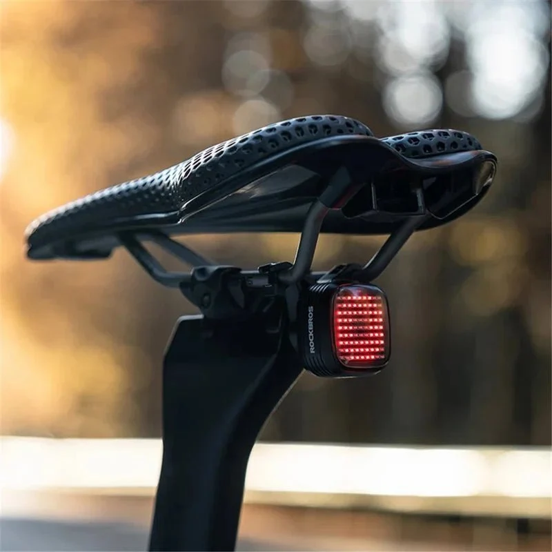 Lumină spate pentru bicicletă LED impermeabilă, 12 moduri