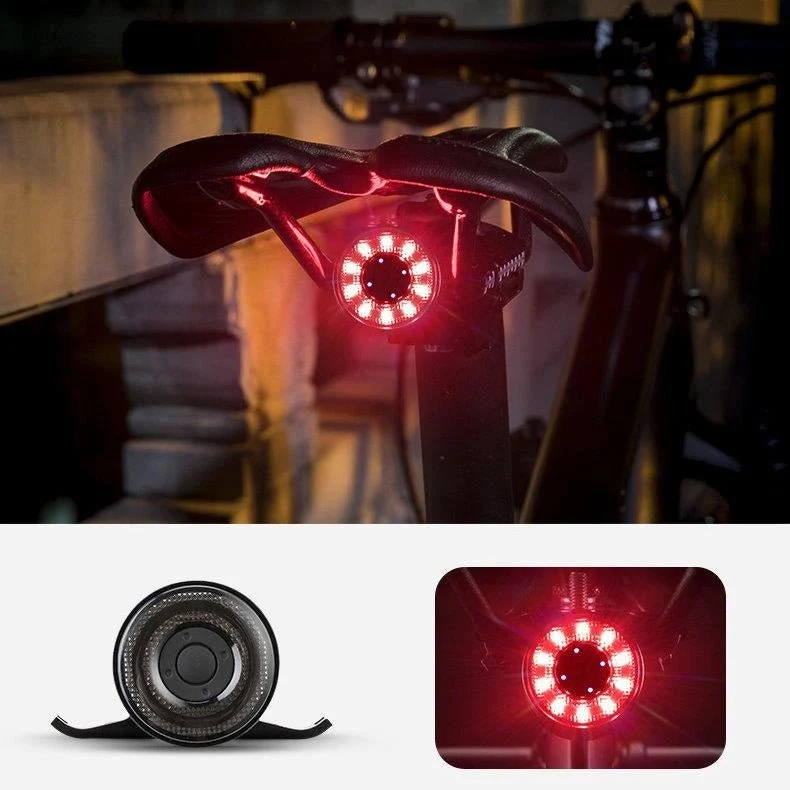 Lumină spate pentru bicicletă LED cu încărcare USB-C, lumină roșie, 5 moduri
