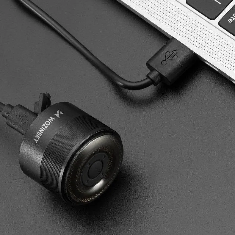 Lumină spate pentru bicicletă LED cu încărcare USB-C, lumină roșie, 5 moduri