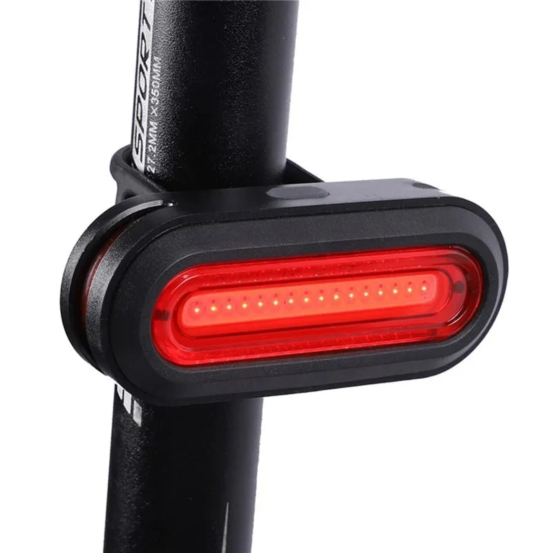 Lumină spate pentru bicicletă reîncărcabilă USB, rotație la 360 de grade, rezistentă la apă IPX5