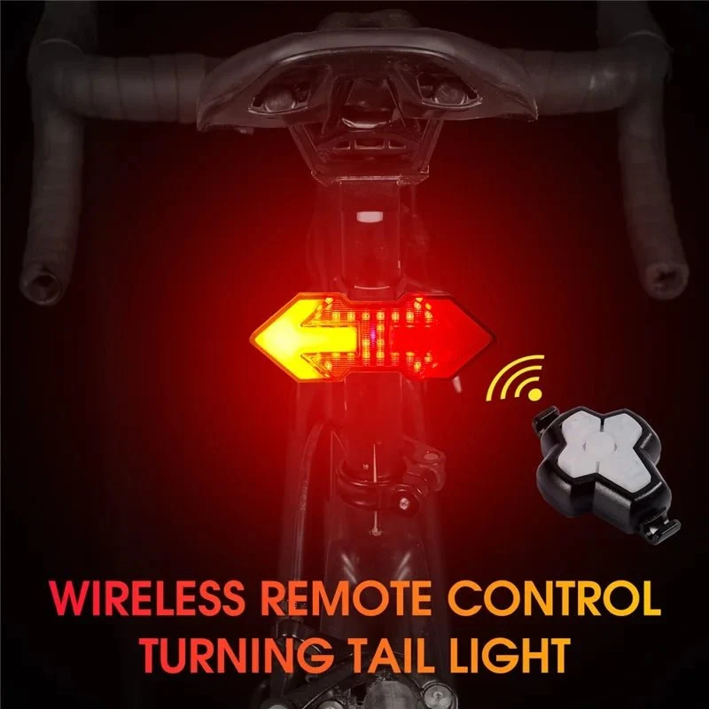Lumină spate pentru bicicletă cu telecomandă, reîncărcabilă USB, 5 moduri