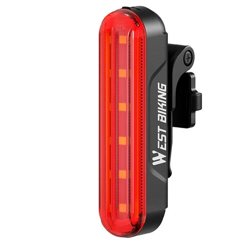 Lumină spate pentru bicicletă USB 3 moduri avertizare de siguranță