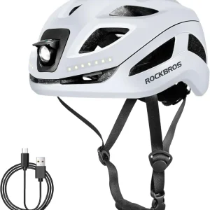 Cască de bicicletă luminoasă cu LED reîncărcabilă reglabilă 57-61 cm