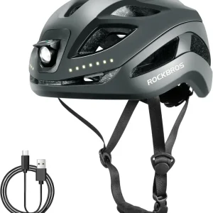 Cască de bicicletă luminoasă cu LED reîncărcabilă reglabilă 57-61 cm