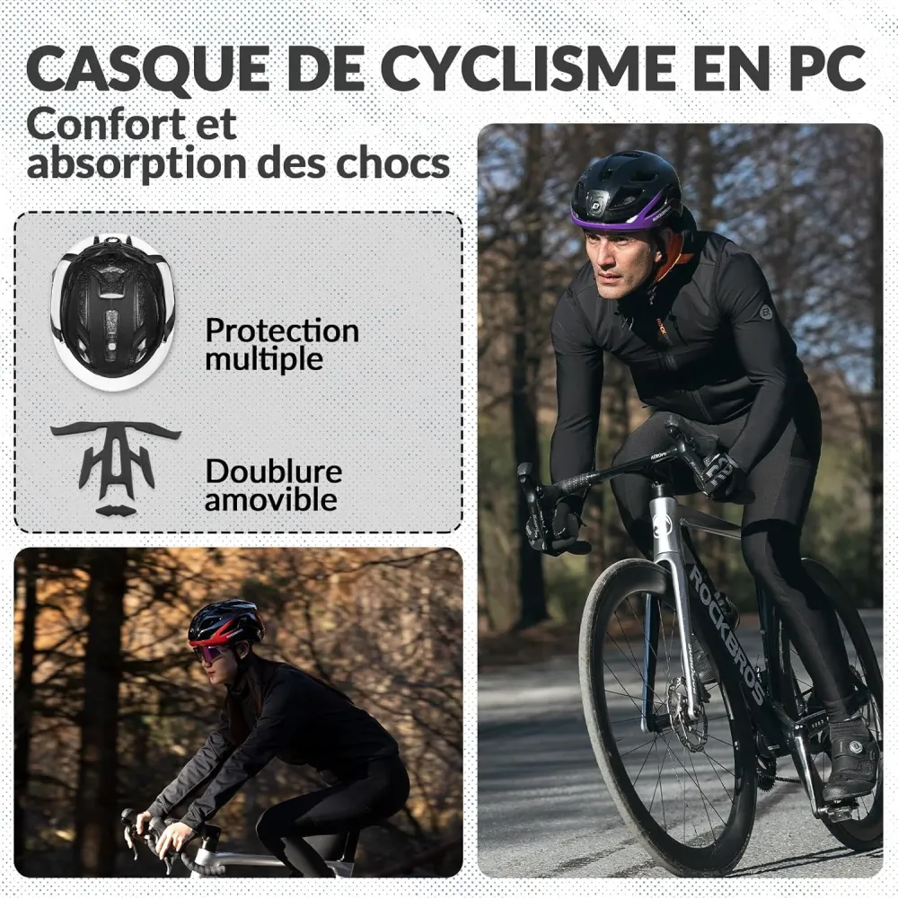 Cască de bicicletă luminoasă cu LED reîncărcabilă reglabilă 57-61 cm